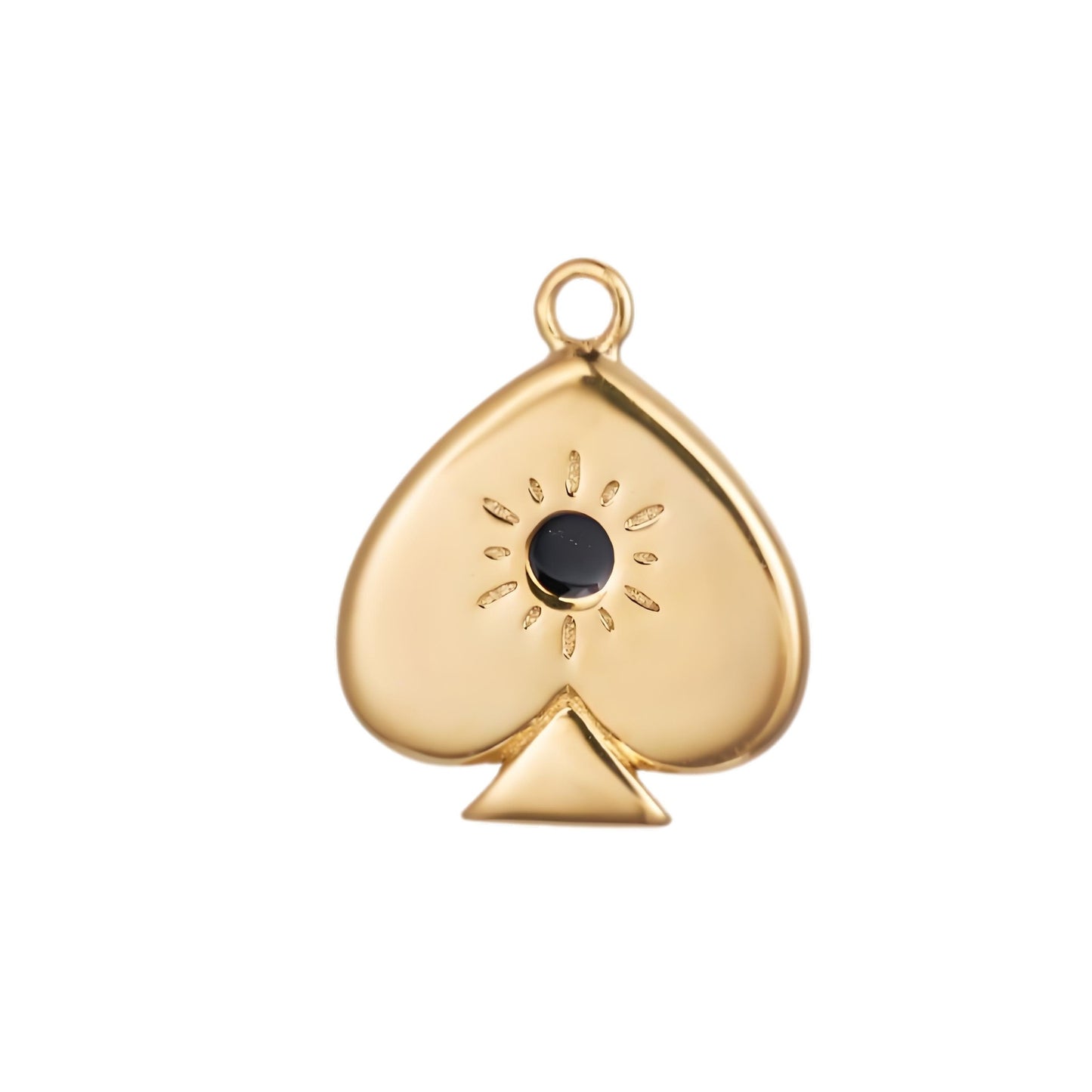 Vintage 18K Gold Plated Stainless Steel Envelope Pendant Charm Bar for Women