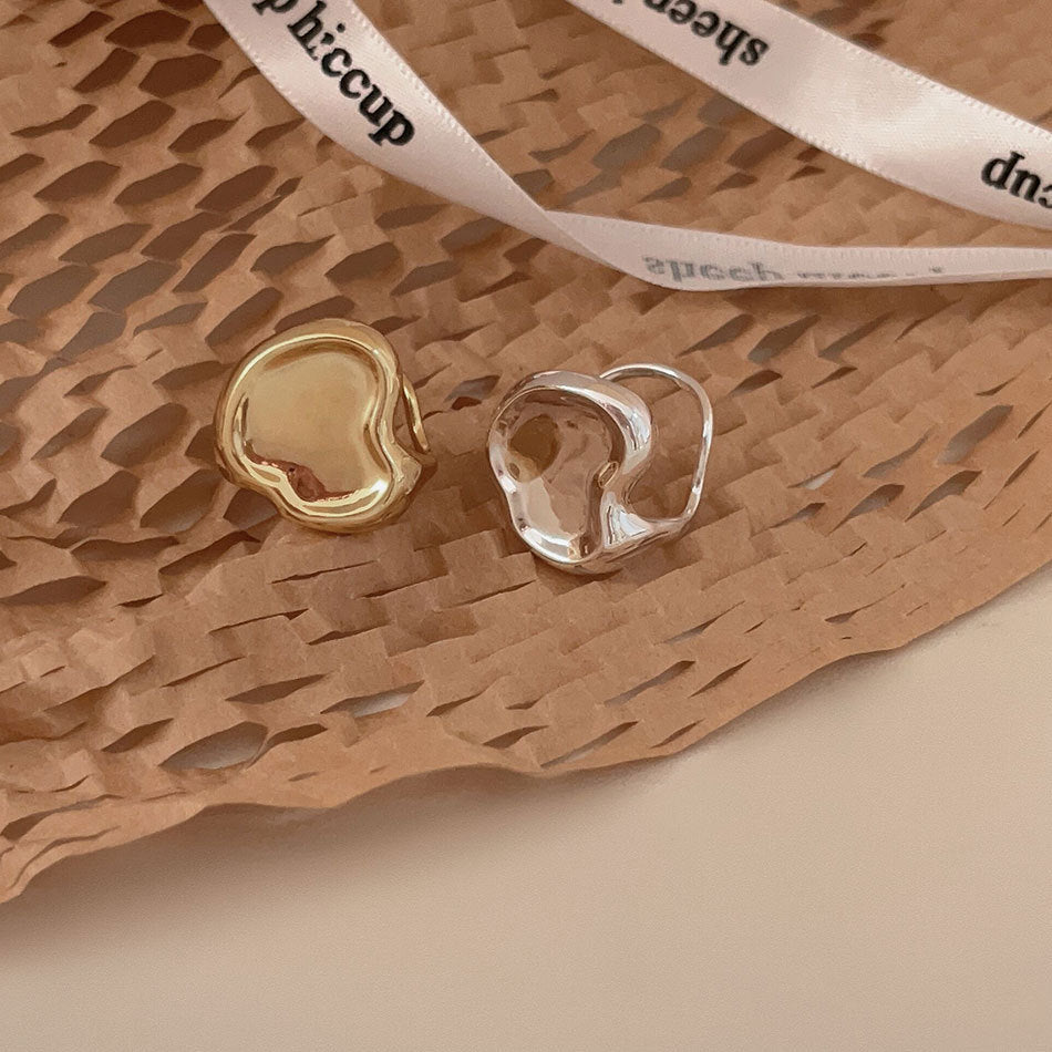 Anello Aperto Geometrico Minimalista da Donna in Argento Sterling 925