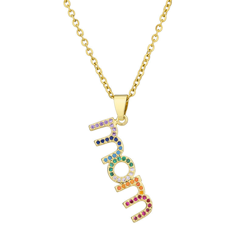 Elegante Collar con Colgante de Letra para Mujer, Cadena de Serpiente de Acero Inoxidable con Diseño Geométrico y Baño de Oro
