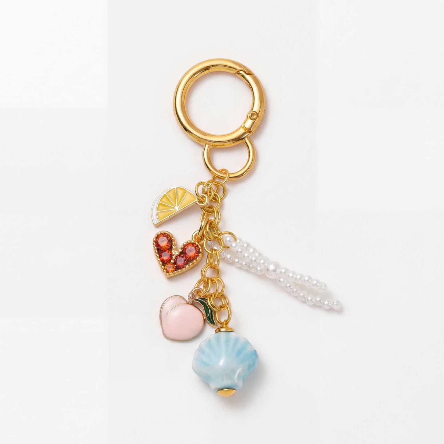 Sweet Striped Brass 18K Gold Plated Charm Bar