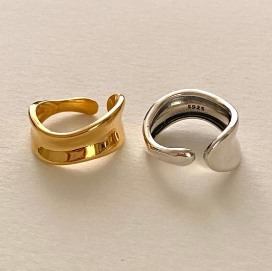 Minimalist 925 Sterling Silver Geometric Ring for Women