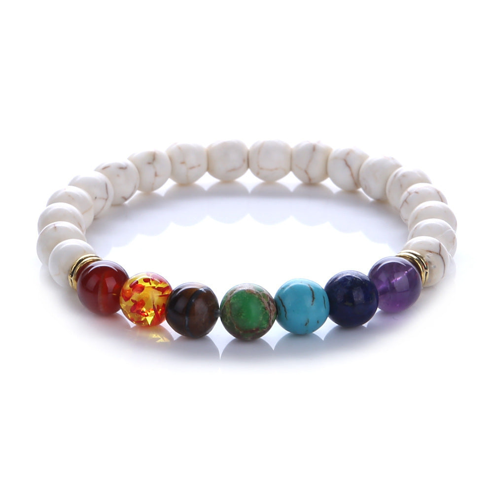 Geometric Agate and Crystal Bracelet Unisex