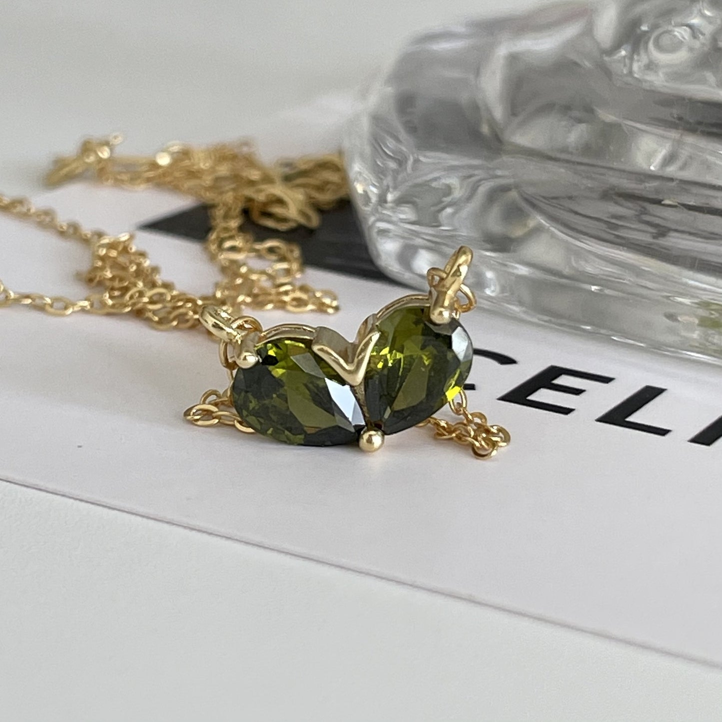 Geometric Triangle Pendant Necklace in 925 Sterling Silver with Knotted Chain