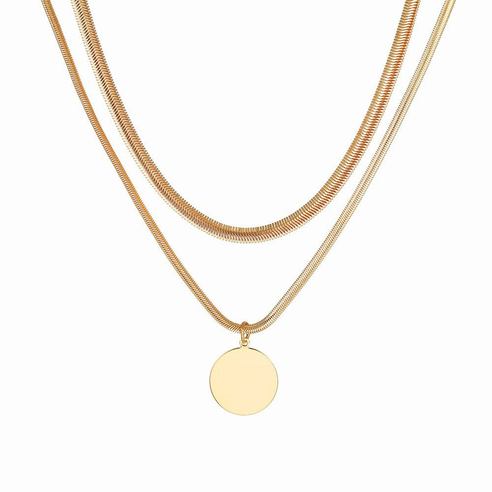 Casual Geometric Alloy Ball Chain Necklace