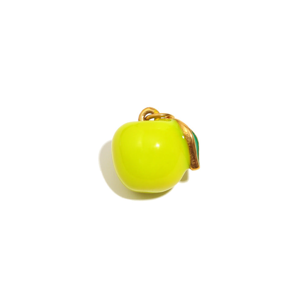 18K Gold Plated Stainless Steel Fruit Charm Bar