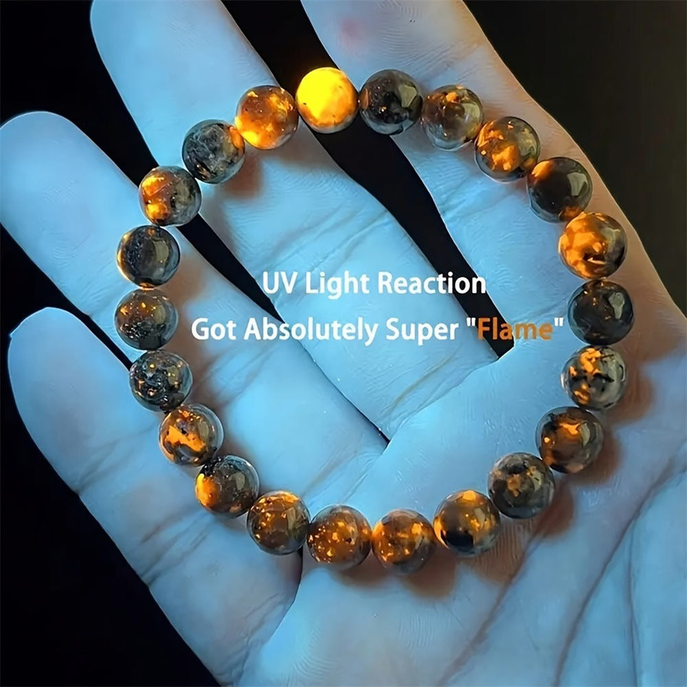 Punk Casual Round Gemstone Bracelet Unisex