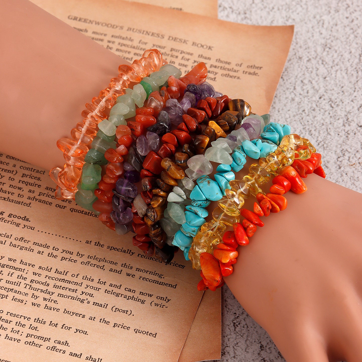 Geometric Turquoise Stretch Bracelet for Women