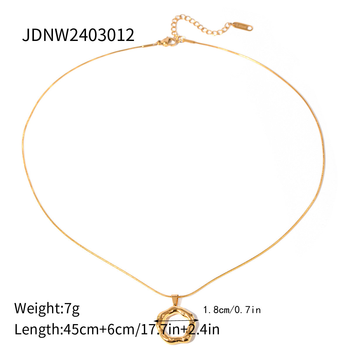 Minimalist Elegant Heart Stainless Steel PVD Necklace for Women