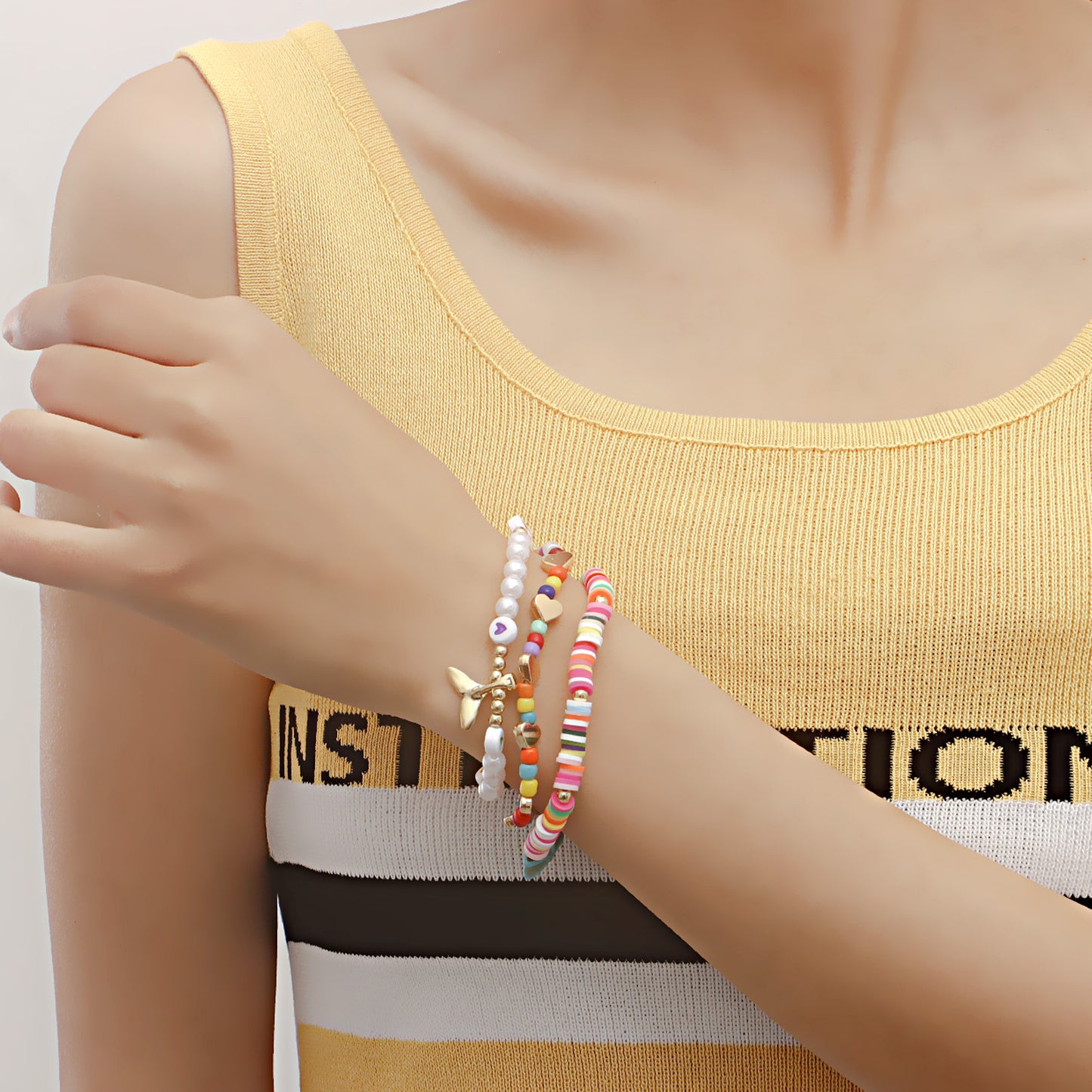 Bohemian Starfish Bracelet for Women in Alloy with Plated Finish Geometric Design Beach Mermaid Tail Theme