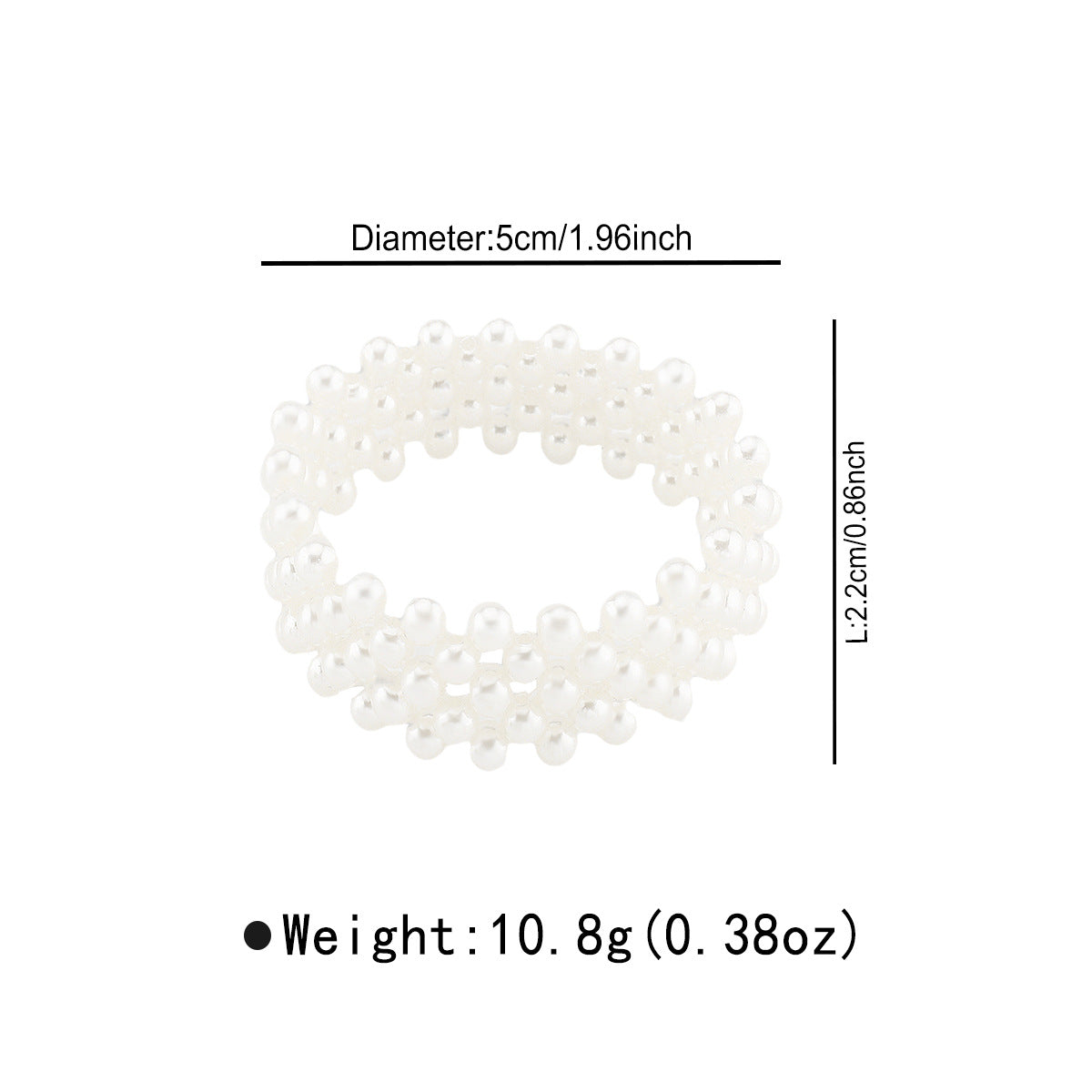 Fashionable OL Style Elastic Pearl-Style Bracelet for Women Handmade Woven Bangle with Natural Aesthetic