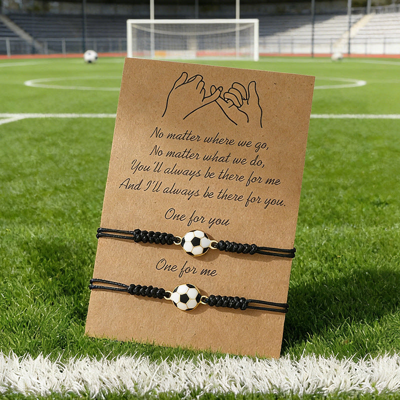 Sweet Sun and Moon Stainless Steel Bracelet Unisex Sports Fan Gift