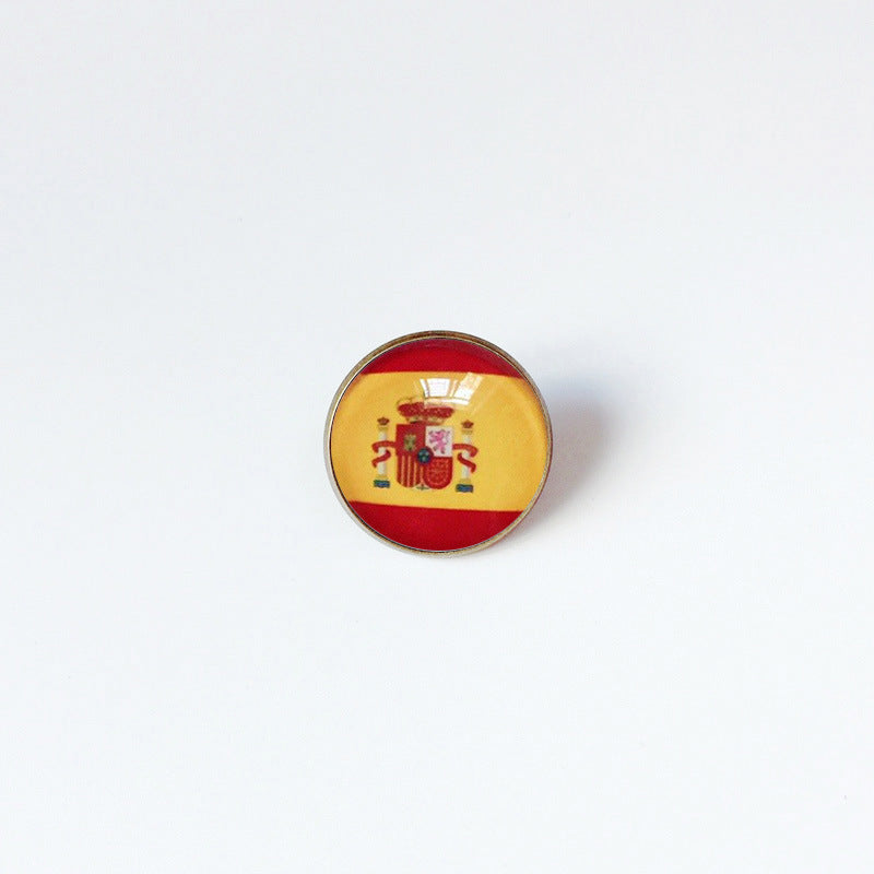 Pin de Solapa de Aleación Esmaltado Personalizado con Diseño de Bandera del Mundo para Hombres y Mujeres