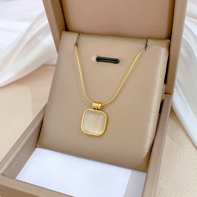 Minimalist Geometric Titanium Steel Plated Necklace for Unisex