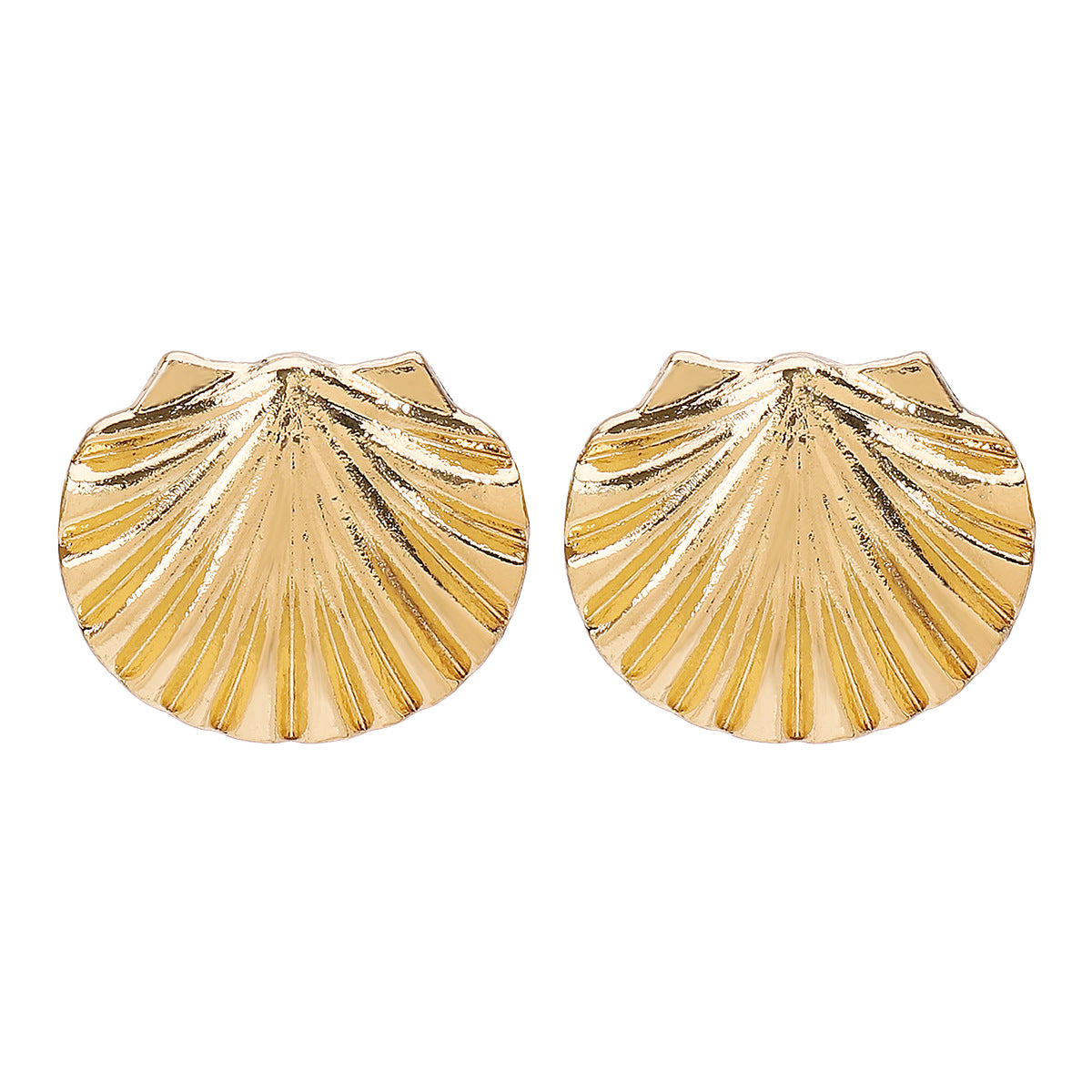 Elegante Collar con Colgante de Estrella de Mar y Concha en Aleación con Acabado Bañado para Mujer