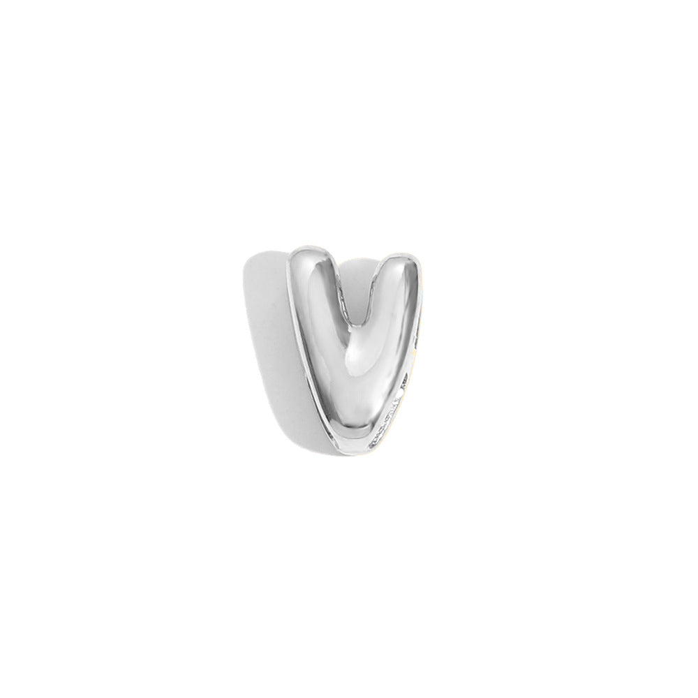 Collana Minimalista con Ciondolo a Lettera da Donna in Acciaio Inox con Placcatura in Oro 18K Design Cavo