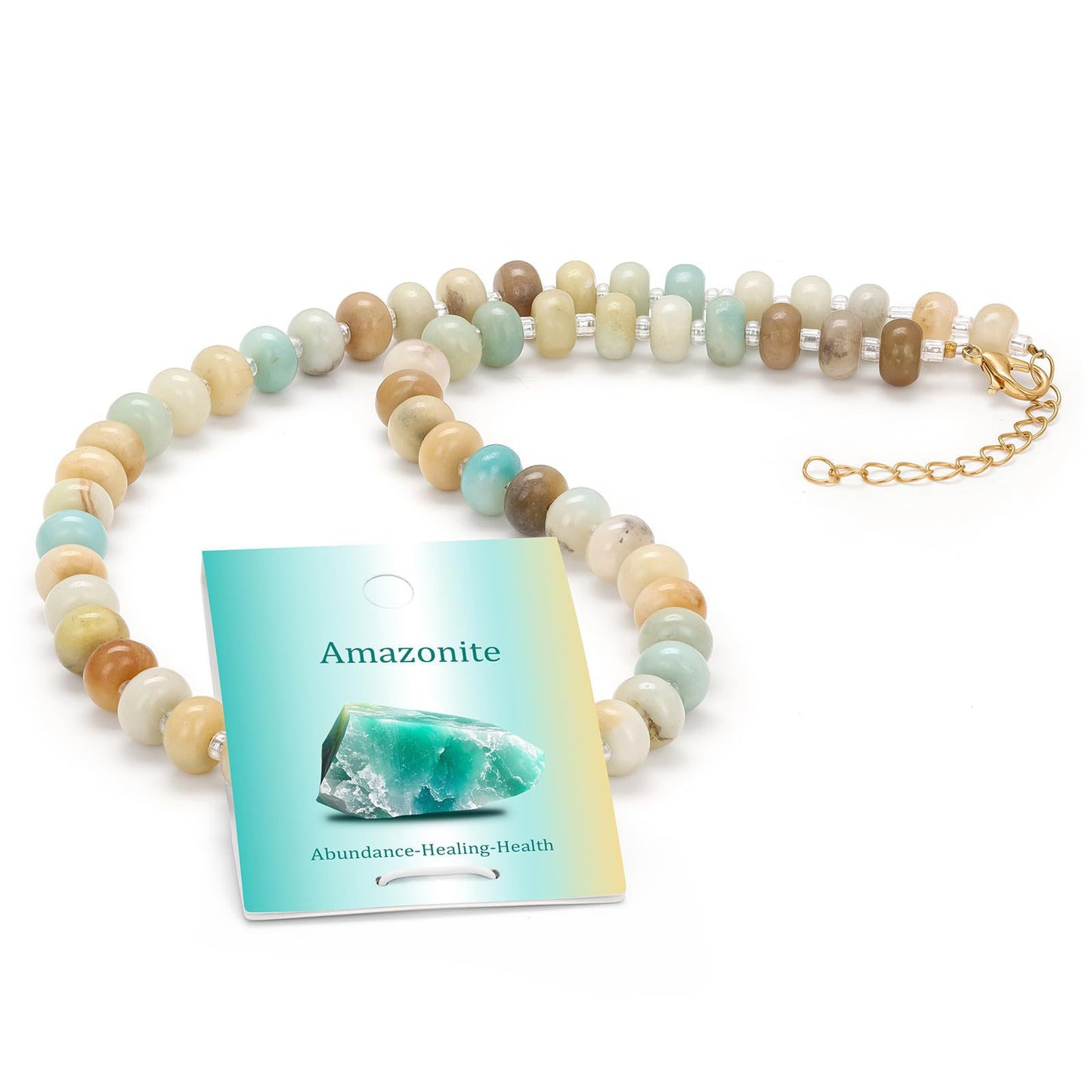 Elegant Geometric Agate Beaded Necklace Polished Natural Stone Women's Jewelry