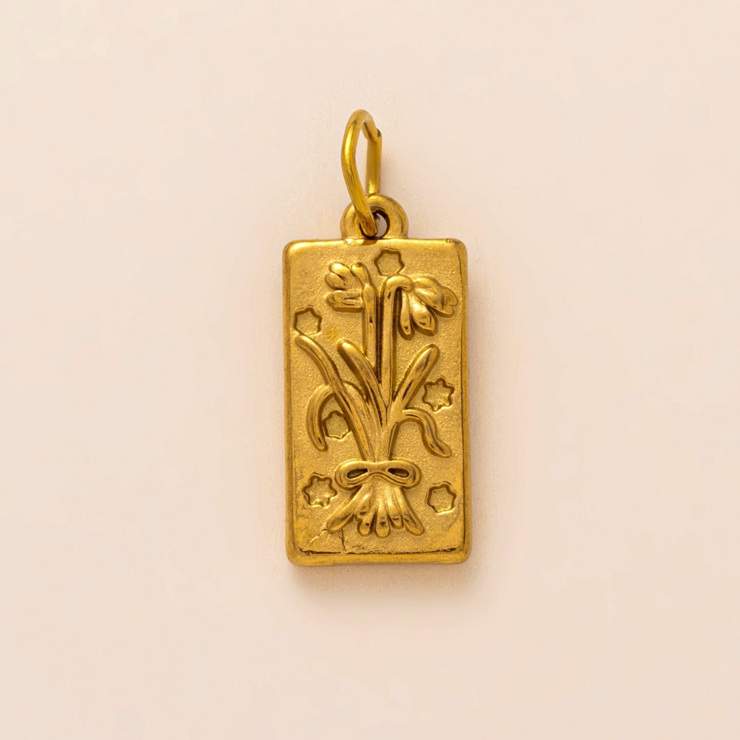 Vintage Fruit Pattern Stainless Steel 18K Gold Plated PVD DIY Charm Bar