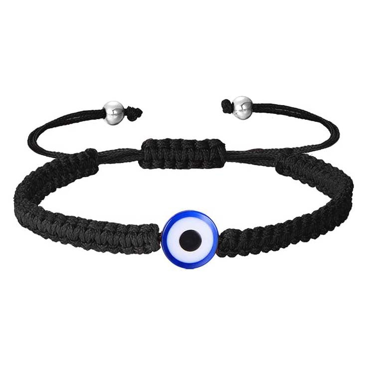Vintage Bohemian Geometric Evil Eye Woven Rope Bracelet Unisex Adjustable Handmade Bangle