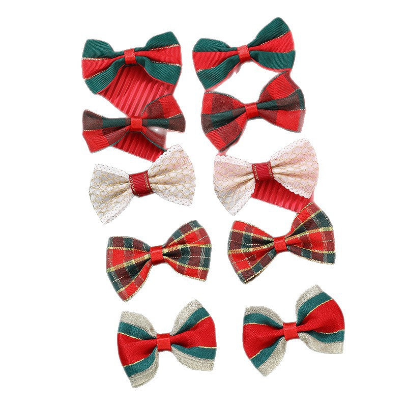 Natural Style Bow Hair Clip for Girls with Ruffled and Netted Details Made of Plastic Resin Duckbill Clip Princess Collection