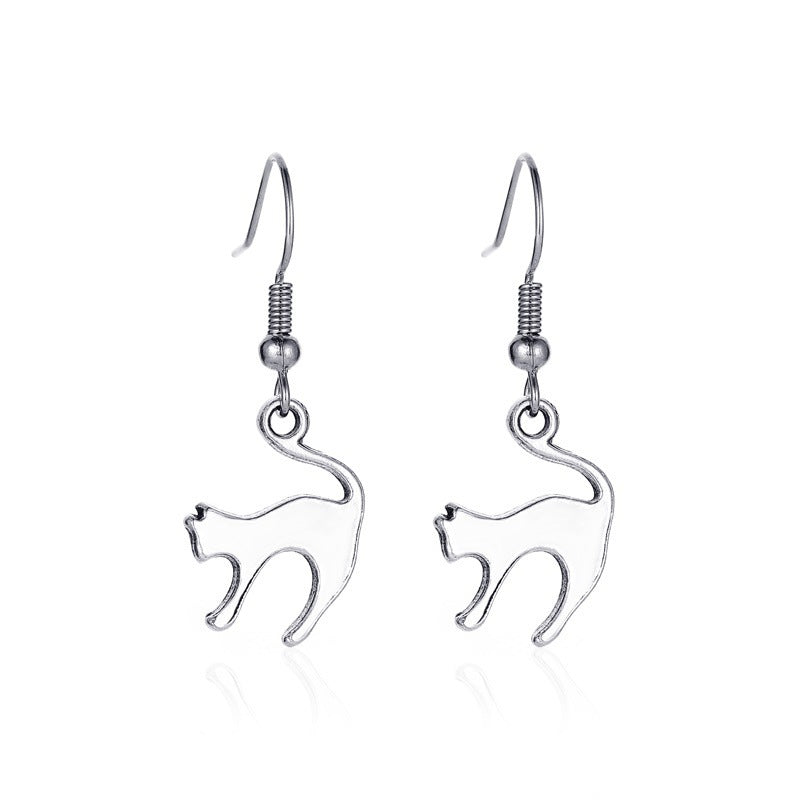 Pendientes de aleación con diseño de calabaza y calavera, estilo punk, chapados en oro, para mujer, temáticos de Halloween