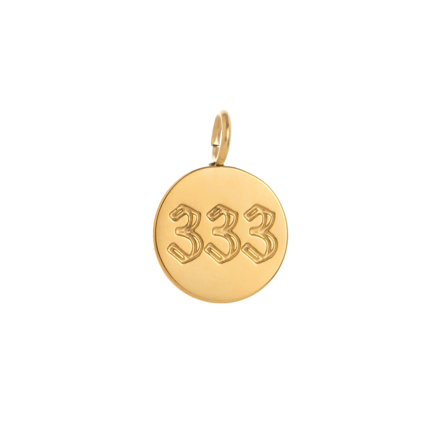 Minimalist 18K Gold Plated Stainless Steel Angel Number Letter Charm Bar with Cable Chain
