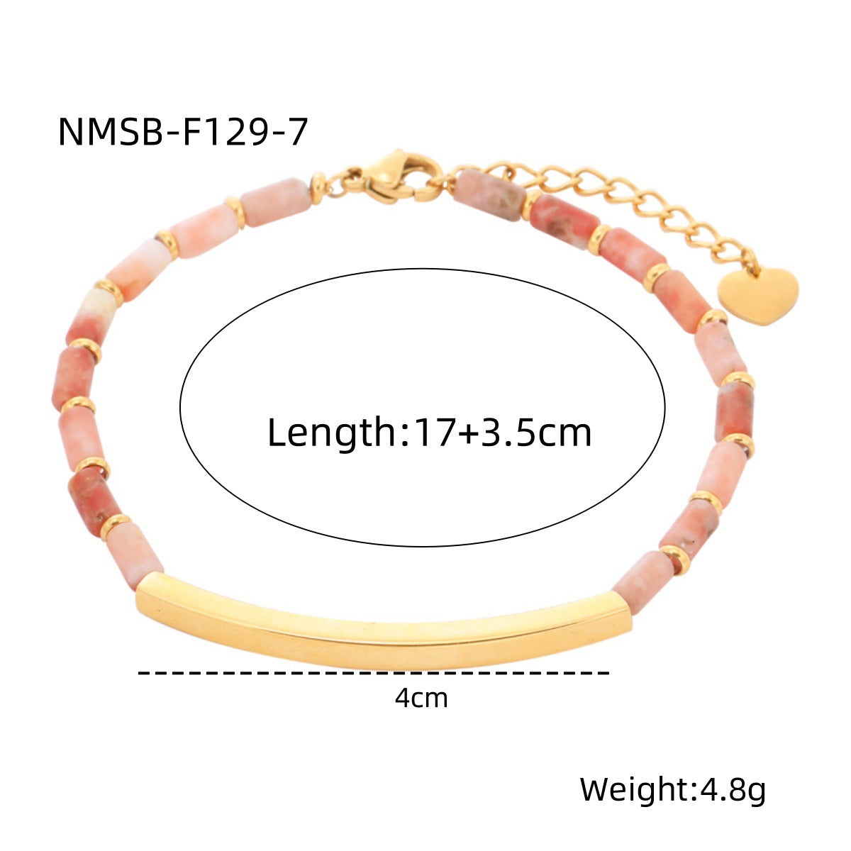 Bracciale da donna in acciaio inossidabile placcato oro 18K con motivo a nodi di bambù, design geometrico rettangolare, stile ufficio minimalista