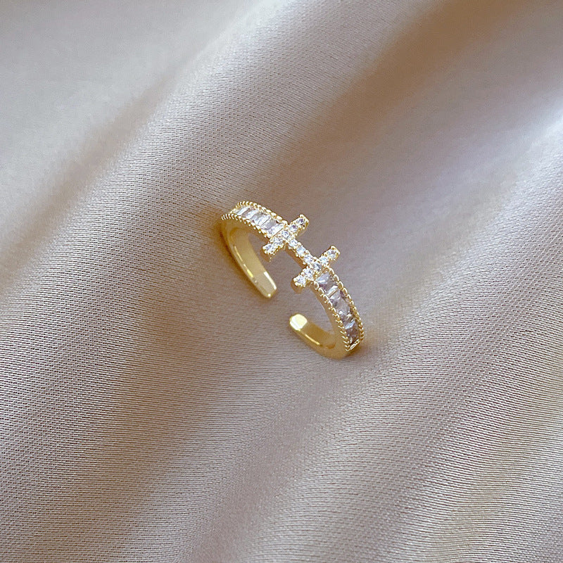 Adjustable Ring Minimalist Japanese Style Crown Design Women's Ring