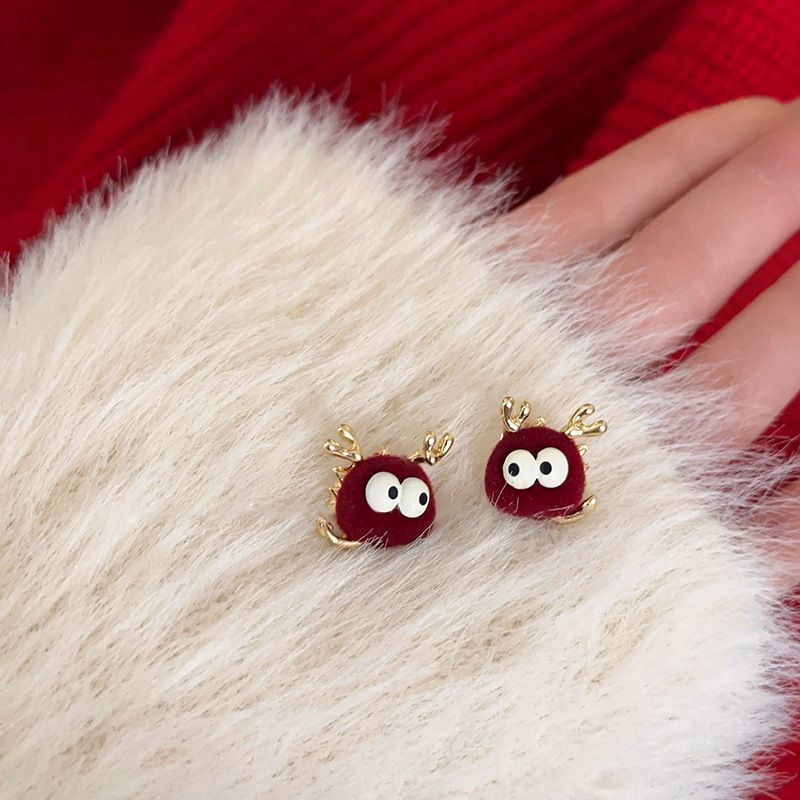 Orecchini di lusso a fiocco con cuore e motivo floreale in lega con intarsio di strass e perni in argento 925