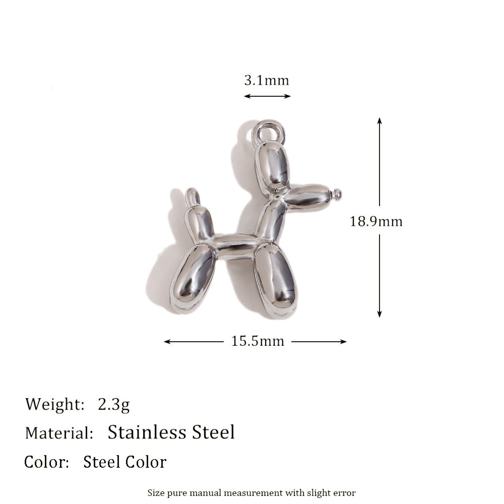 Colgante de Oso Geométrico Minimalista de Acero Inoxidable con Baño de Oro de 18K para Fabricación de Joyas DIY