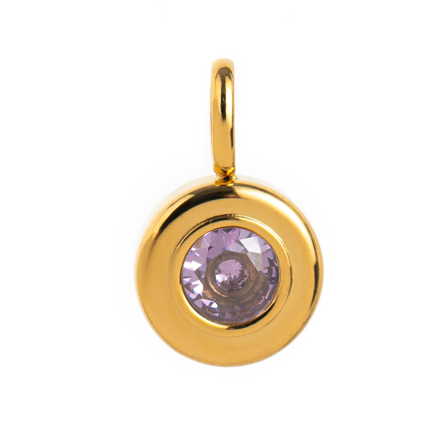 Vintage Geometric Stainless Steel 18K Gold PVD Plated DIY Charm Bar Necklace with 12 Birthstones