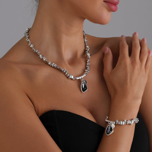Elegant Geometric Alloy Plated Pendant Necklace for Women