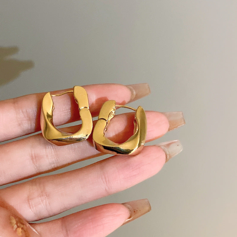 Orecchini pendenti in smalto vintage a goccia con perno in acciaio inossidabile per donna