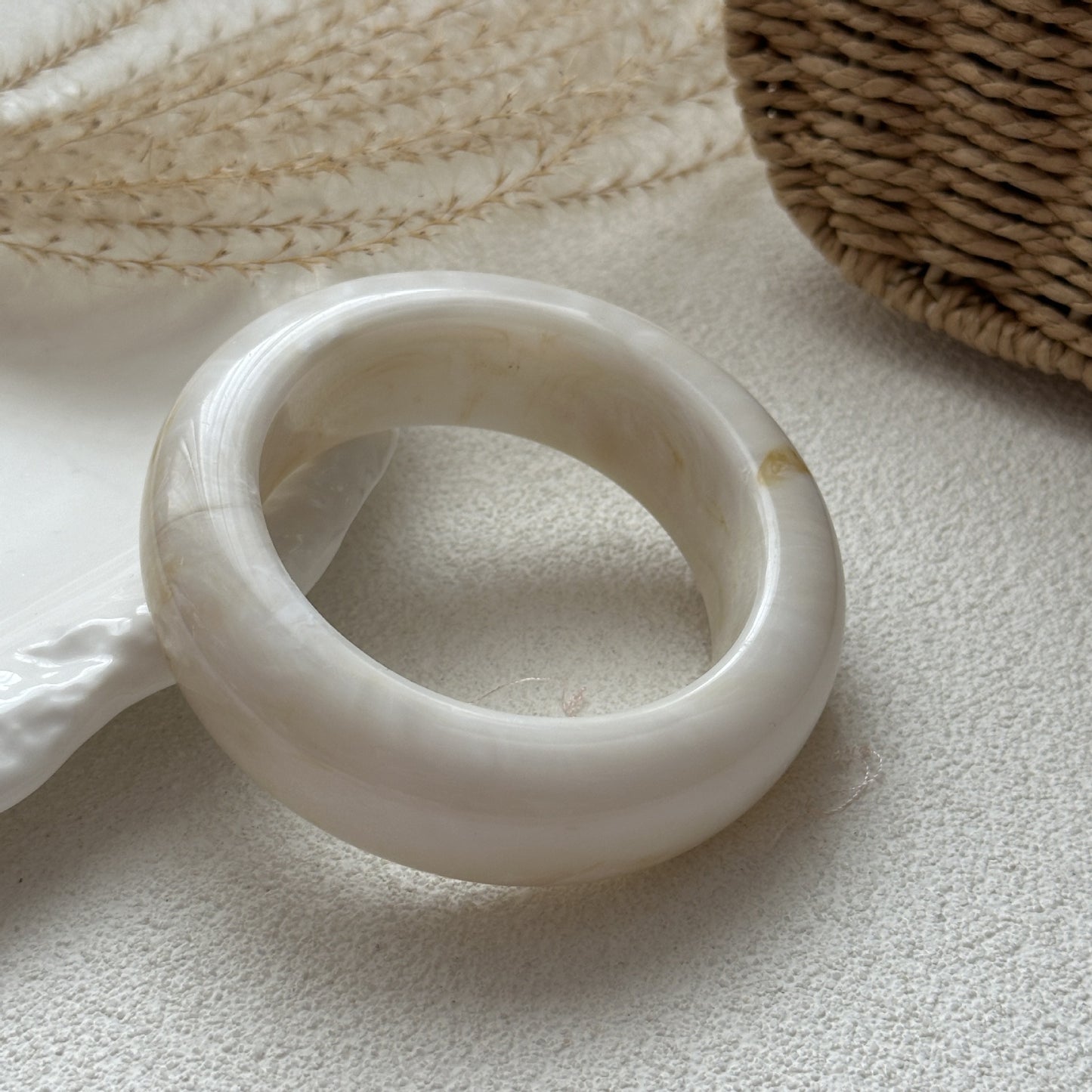 Bracciale placcato in acrilico geometrico traslucido