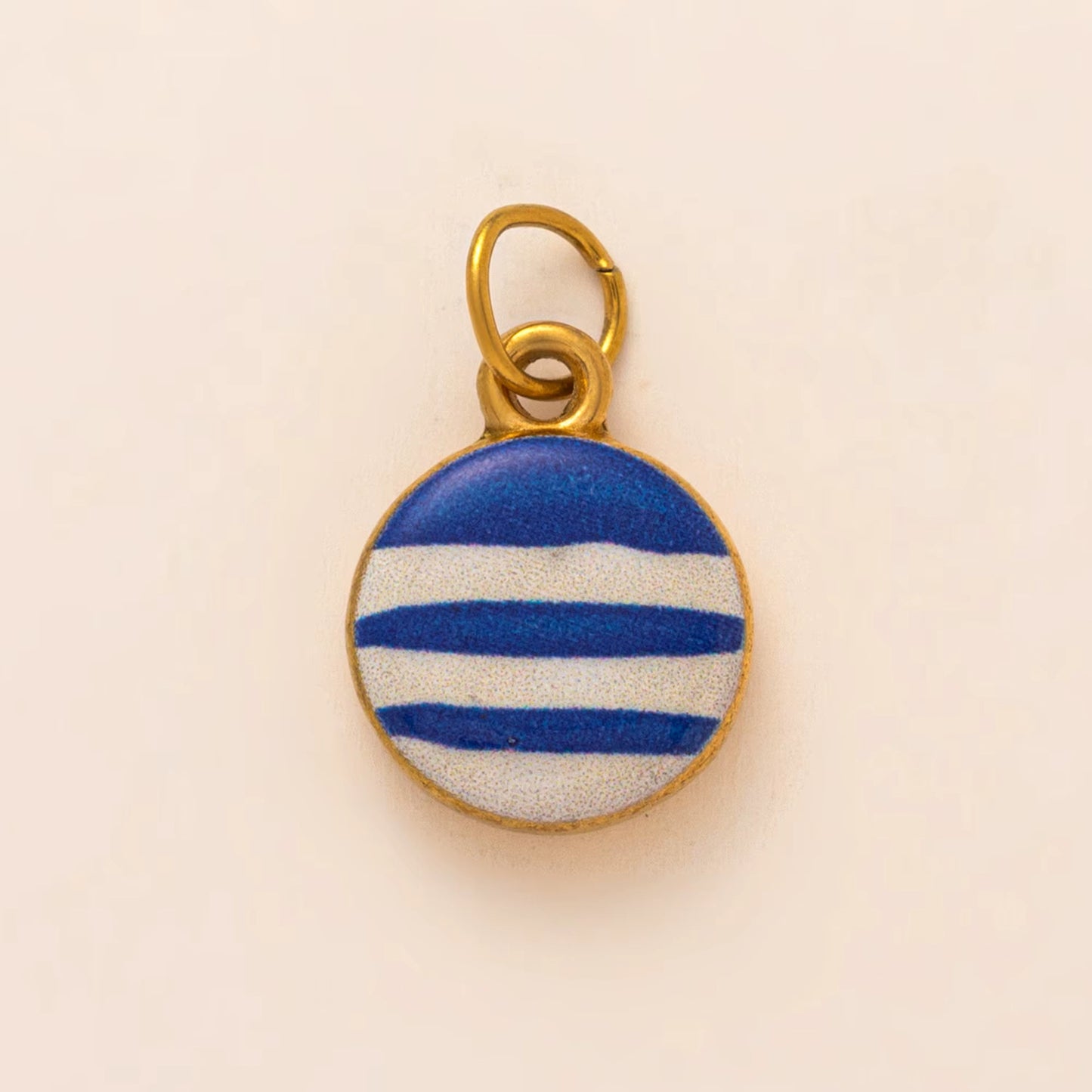 Vintage 18K Gold Plated Stainless Steel Pendant Charm Bar PVD Coated