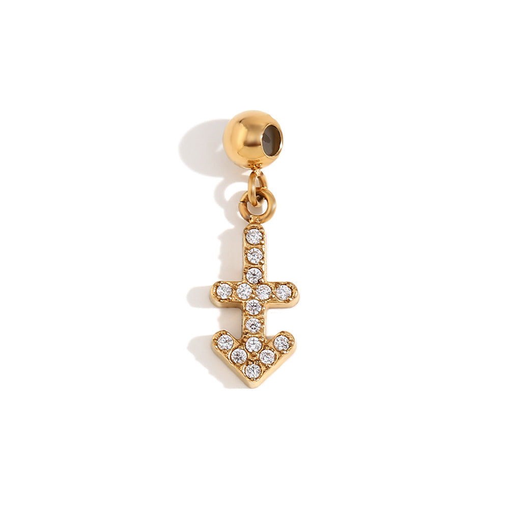 Collana da Donna Minimalista con Pendente Zodiacale in Acciaio Inossidabile con Placcatura in Oro 18 carati, Stile Acciaio al Titanio