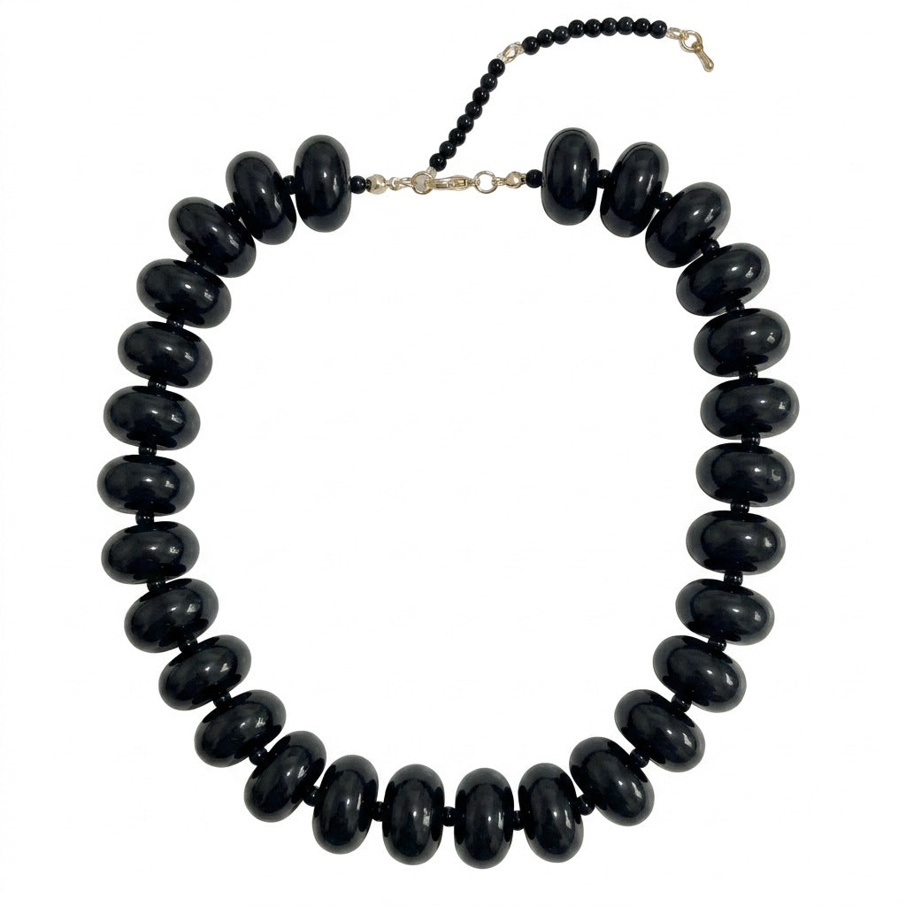 Bohemian Geometric Acrylic Pendant Brass Ball Chain Necklace for Women