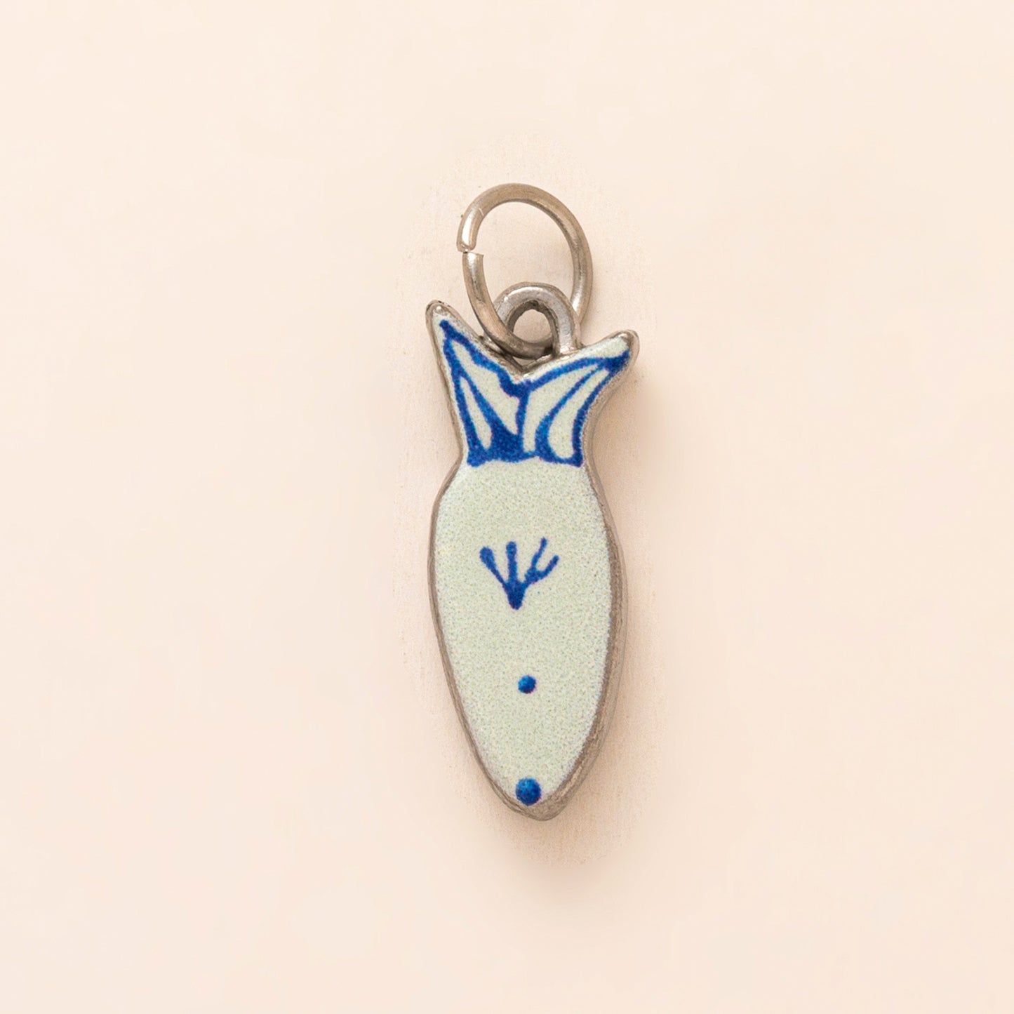 Minimalist 18K Gold Plated PVD Animal Shape Titanium Steel Fish Charm Bar with Drip Oil Finish on Ball Chain