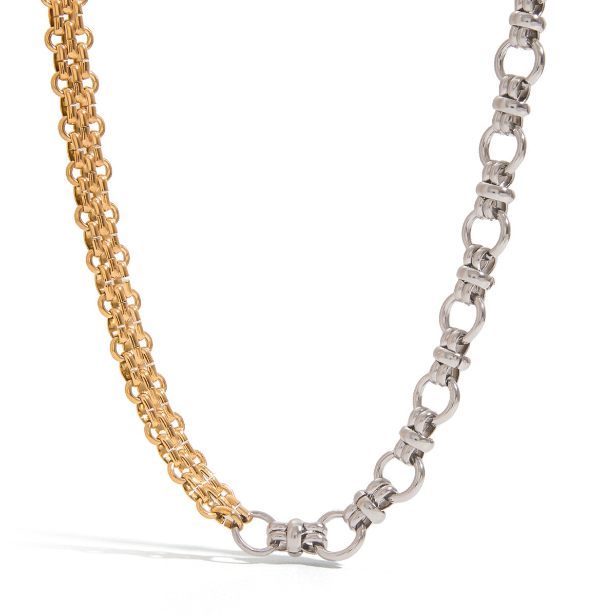 Minimalist Elegant Geometric Stainless Steel Plated Necklace with Titanium Steel Pendant for Women