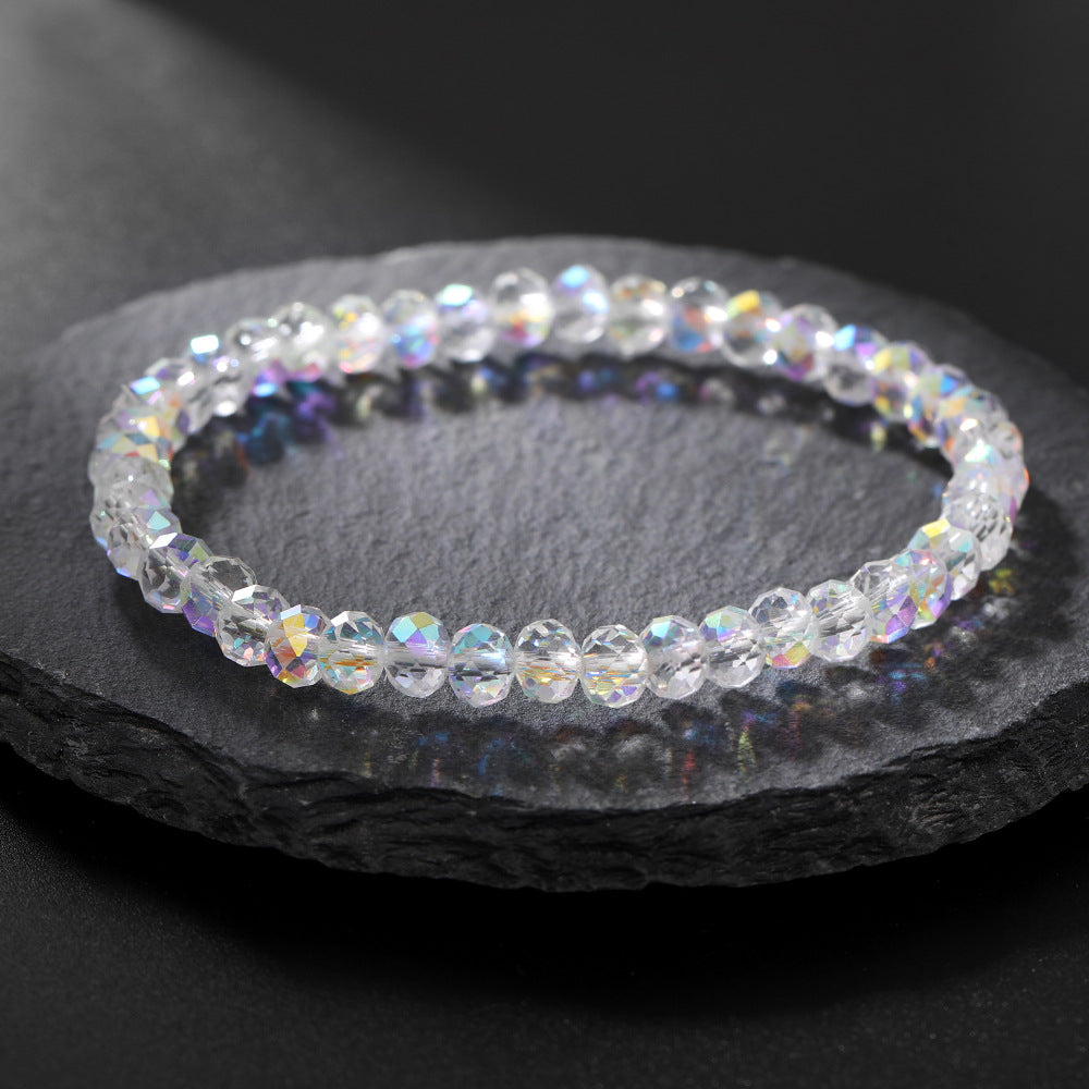 Sweet Elegant Geometric Handmade Crystal Glass Beaded Bracelet for Unisex