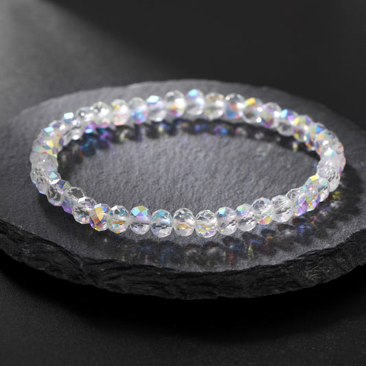 Sweet Elegant Geometric Handmade Crystal Glass Beaded Bracelet for Unisex