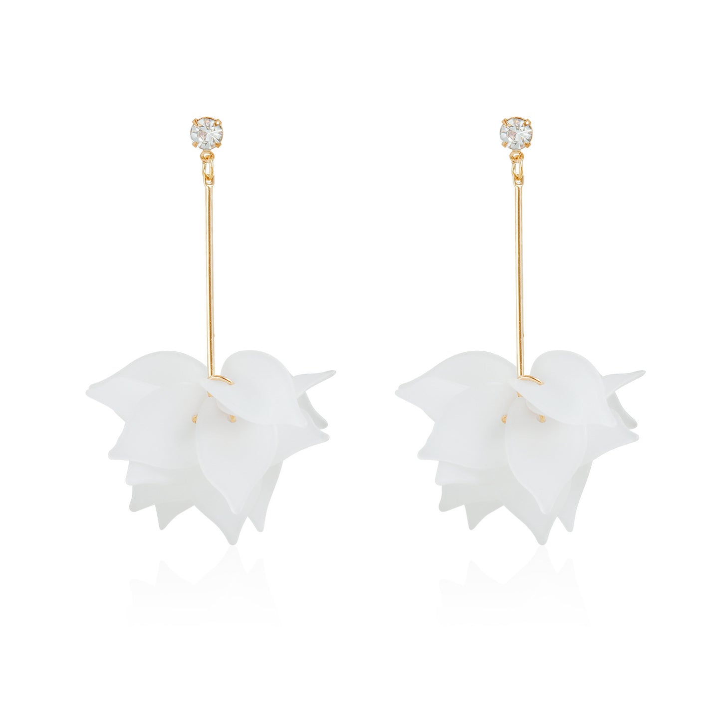 Vintage Floral Geometric Zinc Alloy Stud Earrings with Plated Finish for Women