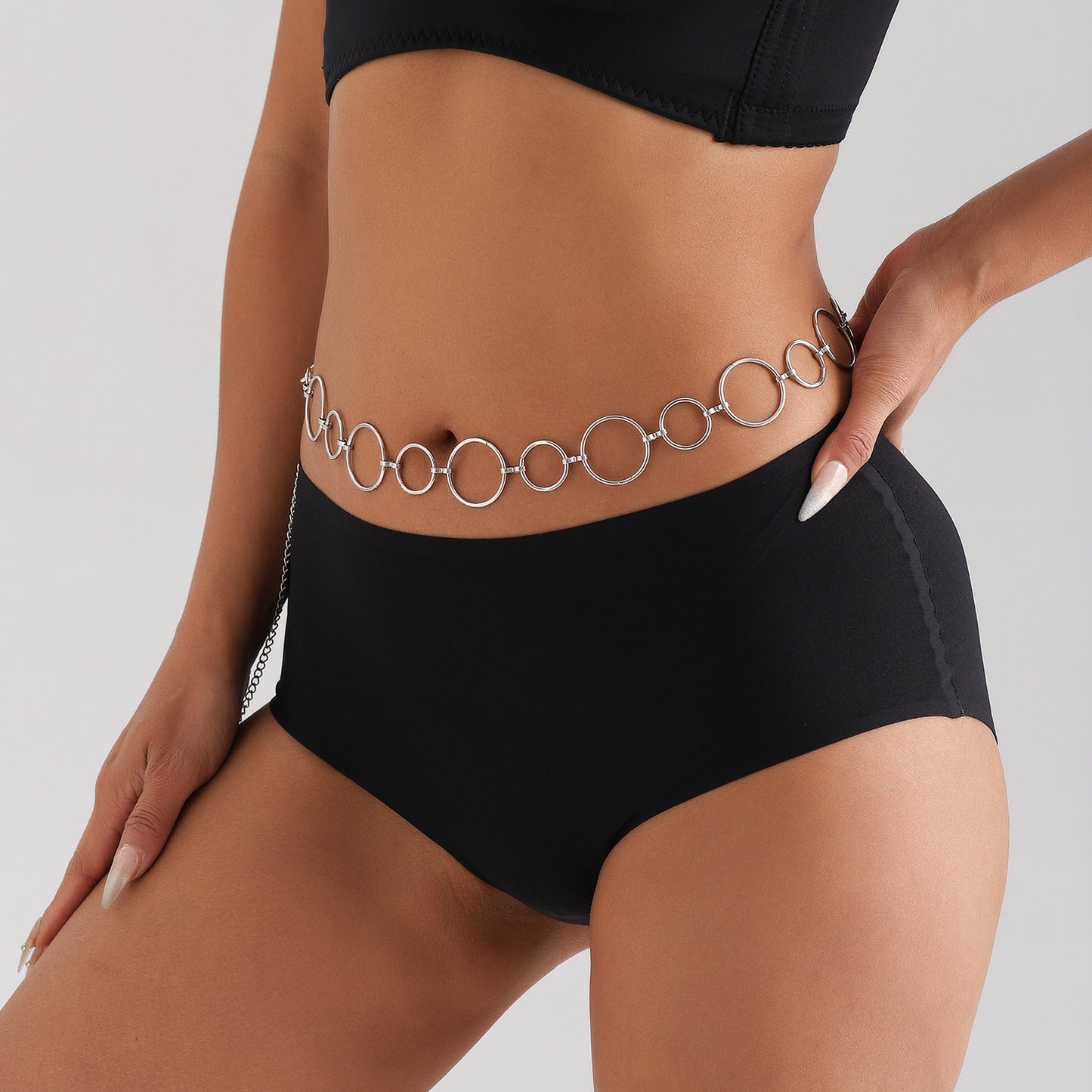 Punk Style Metal Waist Chain for Women Adjustable Decorative Belt for Shirts Dresses T-Shirts and Pants