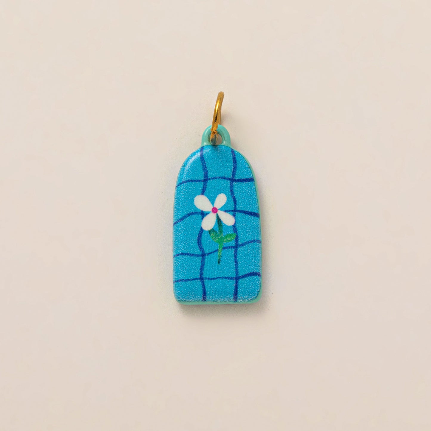 Vintage Cartoon 18K Gold Plated Drip Oil Stainless Steel Charm Bar for Women
