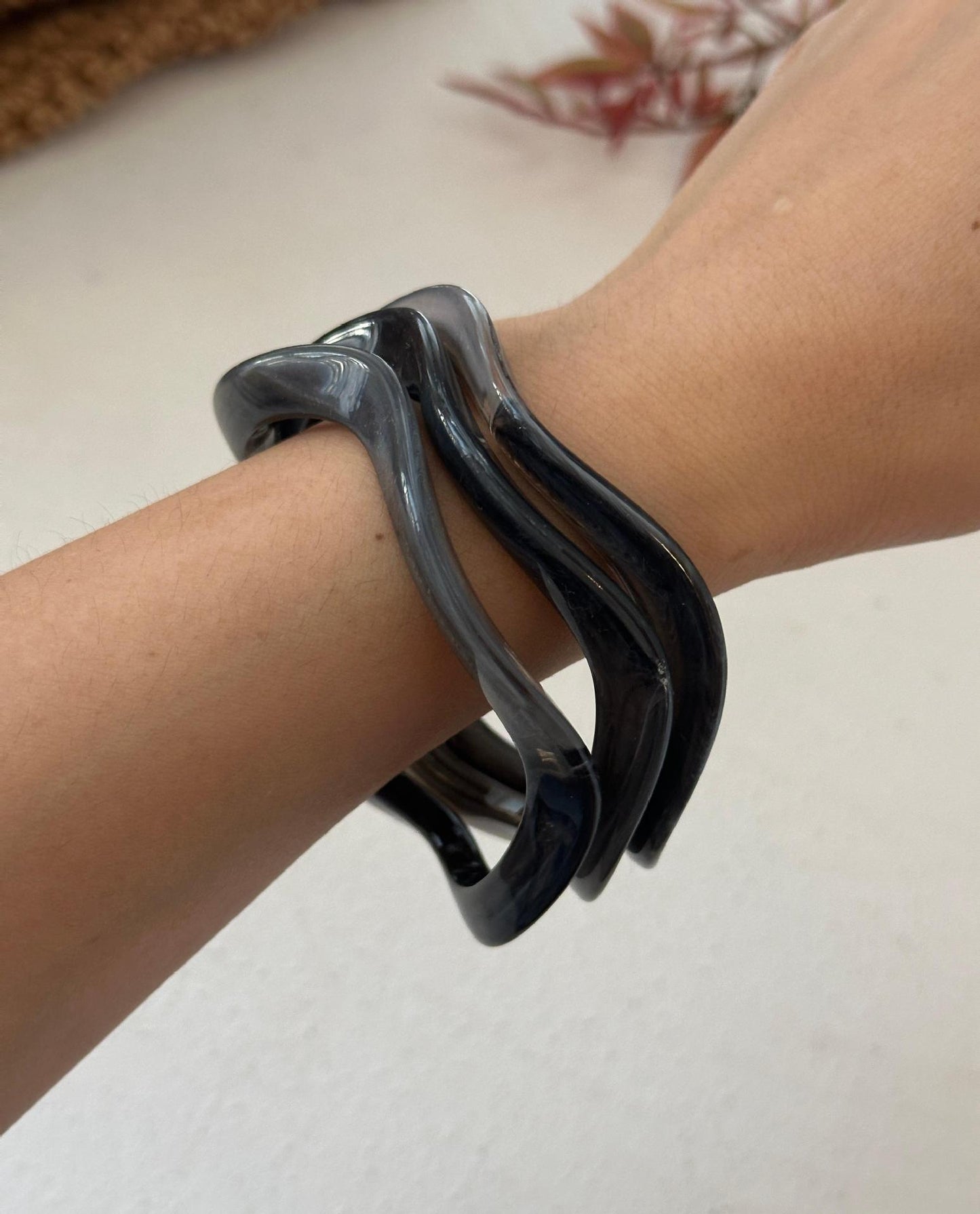 Geometric Gradient Resin Plated Bracelet