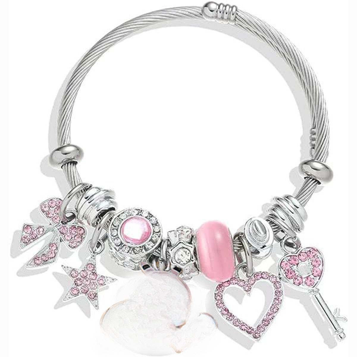 Sweet Cartoon Animal Alloy Plated Charm Bar Bracelet