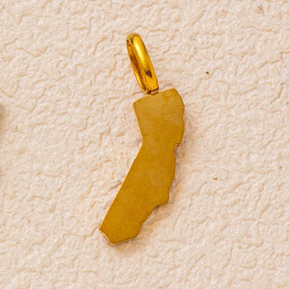 Vintage 18K Gold Plated Stainless Steel House Key Charm Bar
