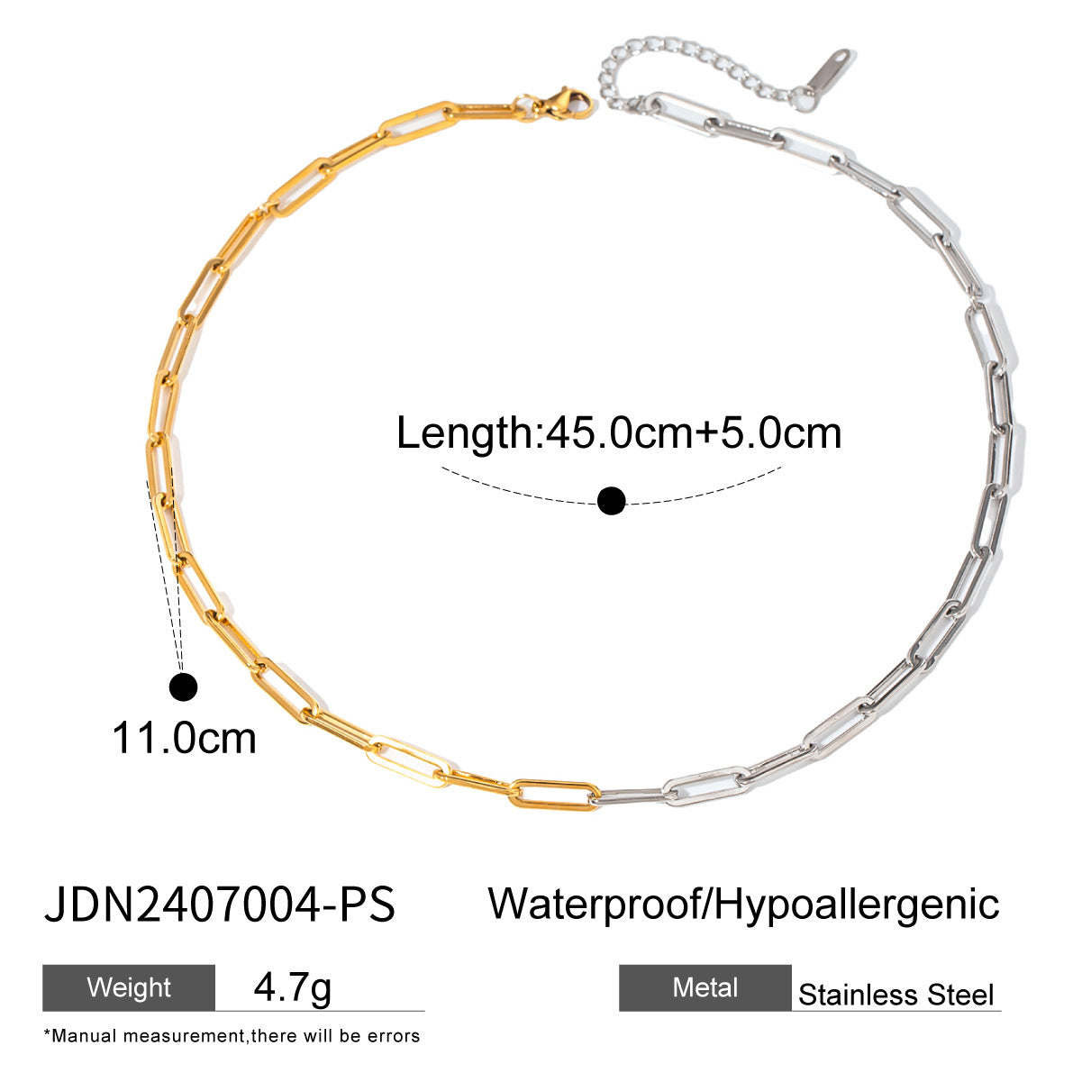 Geometric Stainless Steel Plated Necklace with Titanium Steel Pendant for Women