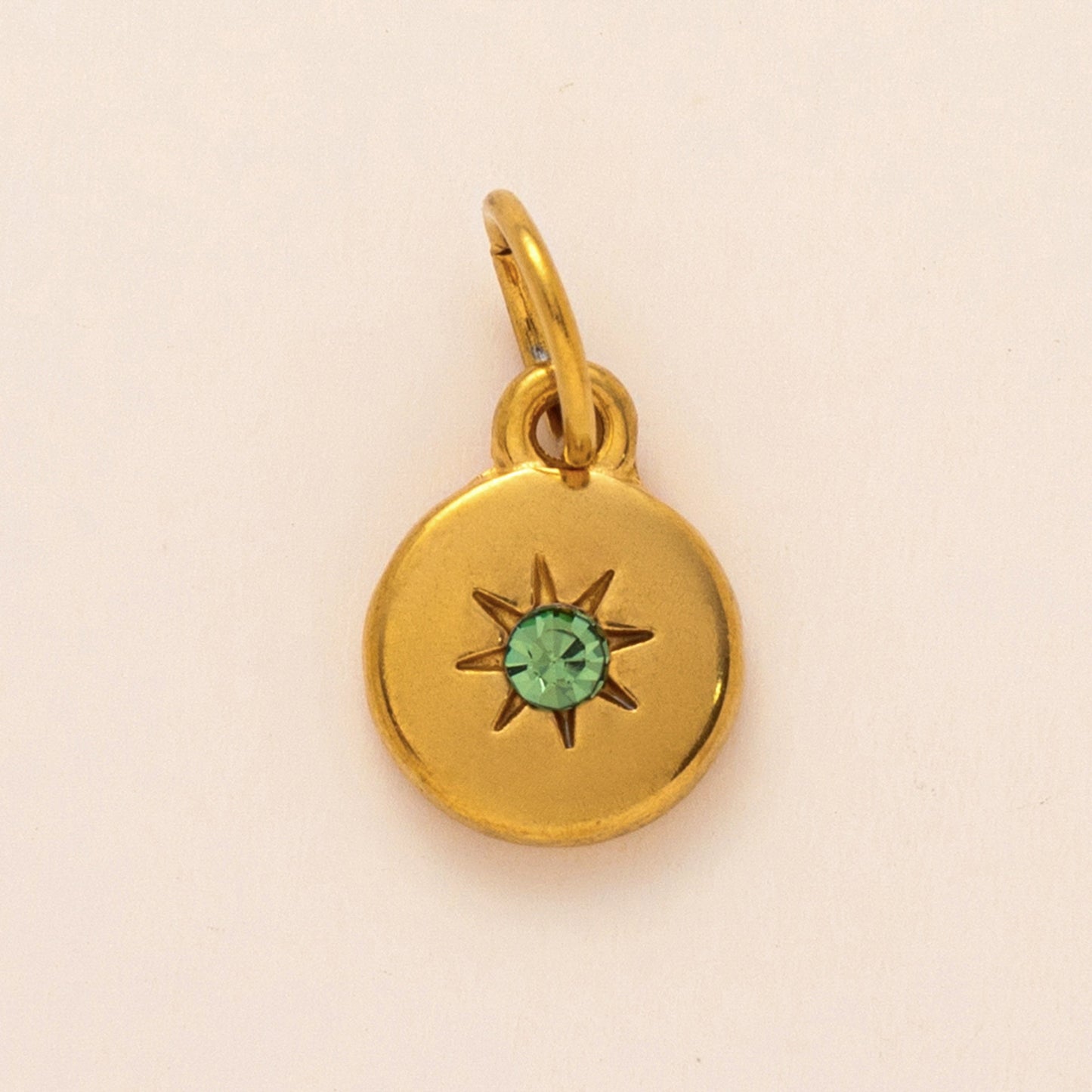 Vintage Round Stainless Steel 18K Gold Plated PVD DIY Charm Bar