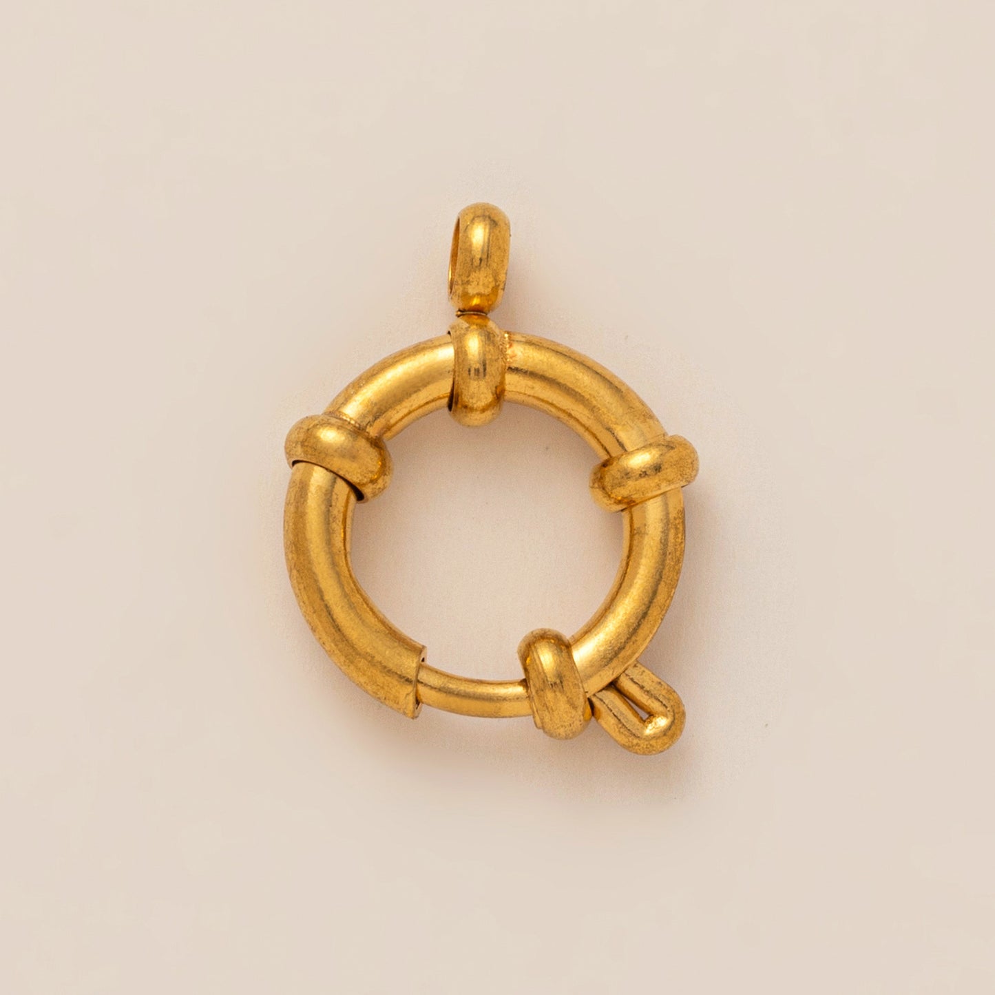Vintage 18K Gold Plated Stainless Steel Irregular Pendant Charm Bar for Women