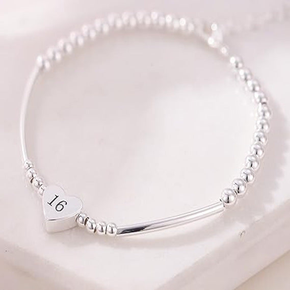 Floral Heart Brass Bracelet Unisex Adjustable Handmade Jewelry Gift